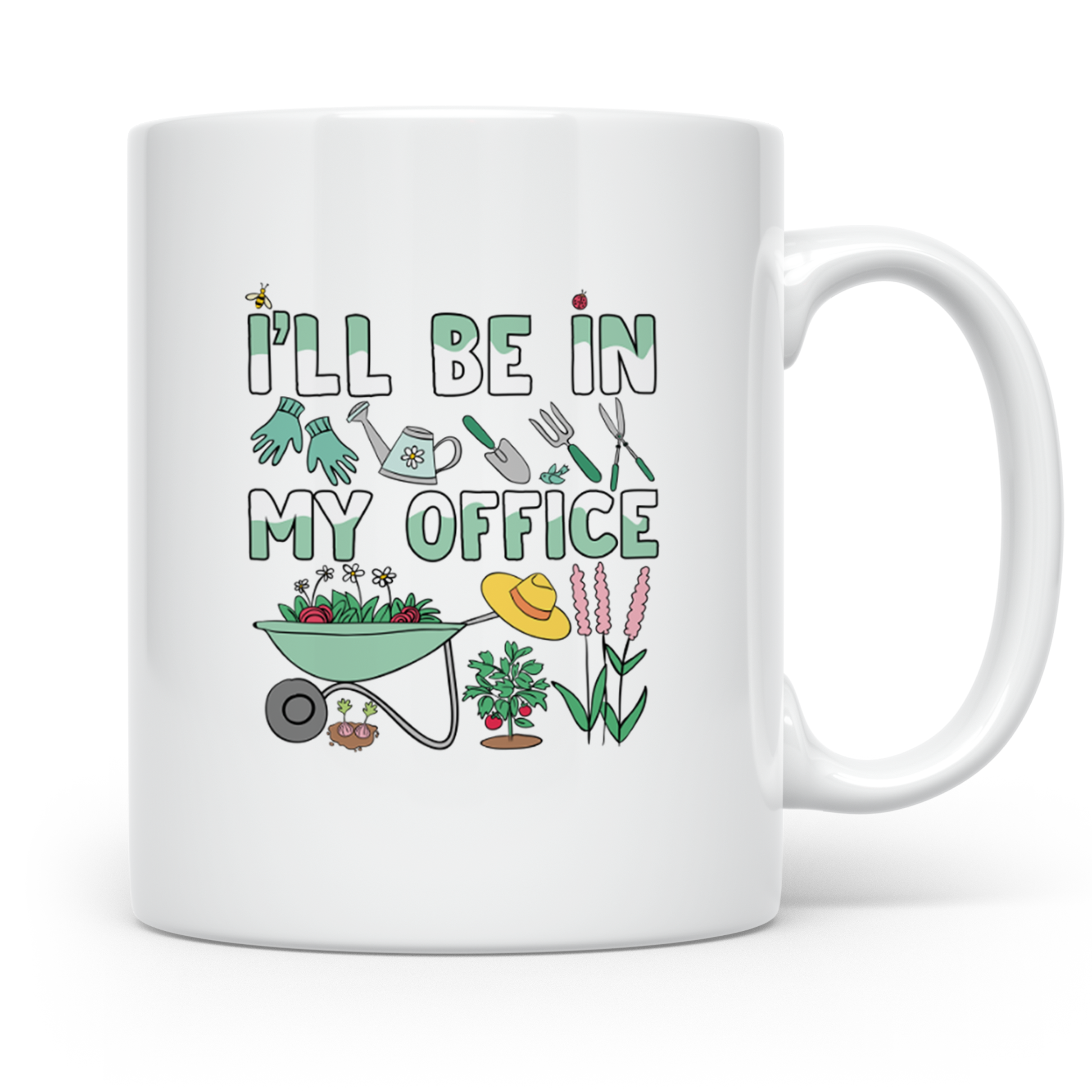 Gärtner Tasse I'll be in my Office Spruch | Lustiges Garten  – Weiß [farbe:weiß]