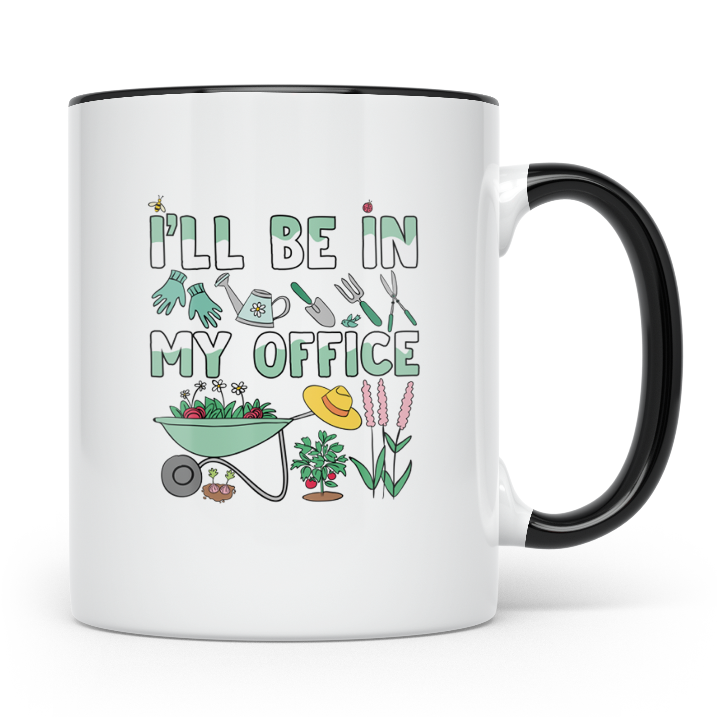 Gärtner Tasse I'll be in my Office Spruch | Lustiges Garten  – Schwarz [farbe:schwarz]