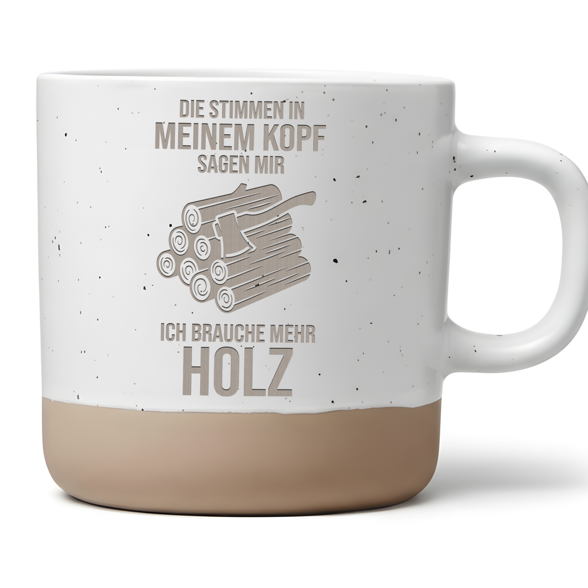 Holz Tasse Spruch Lustig Geschenk für Holzmacher Kaffeetasse Brennholz – Bild 1
