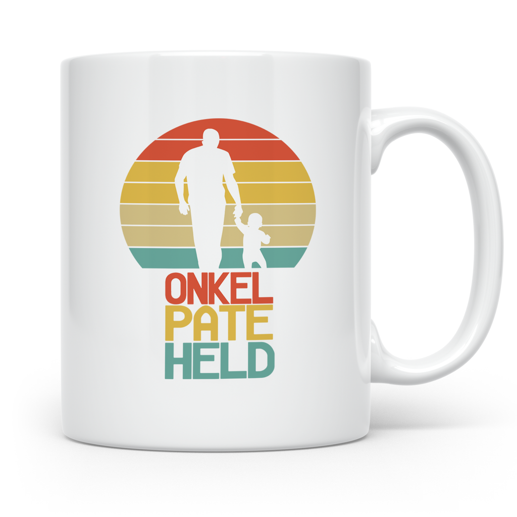 Onkel Pate Held Tasse, Geschenk für Patenonkel & Taufpate vo – Weiß [farbe:weiß]