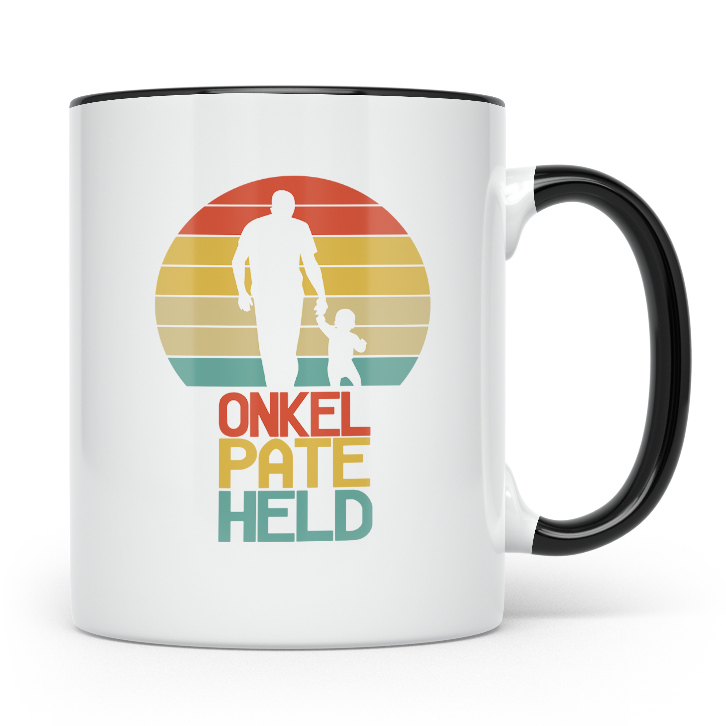 Onkel Pate Held Tasse, Geschenk für Patenonkel & Taufpate vo – Schwarz [farbe:schwarz]