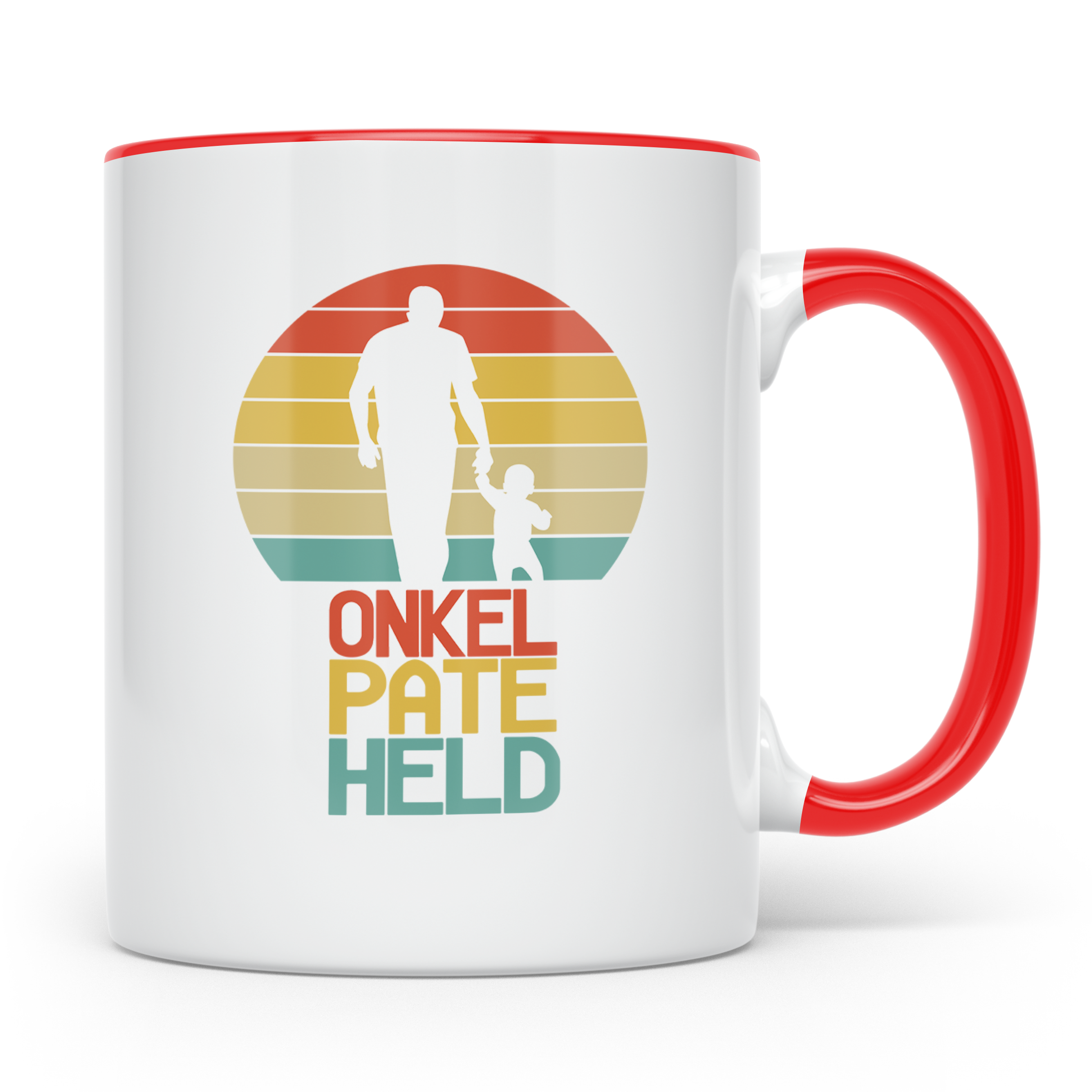 Onkel Pate Held Tasse, Geschenk für Patenonkel & Taufpate vo – Rot [farbe:rot]