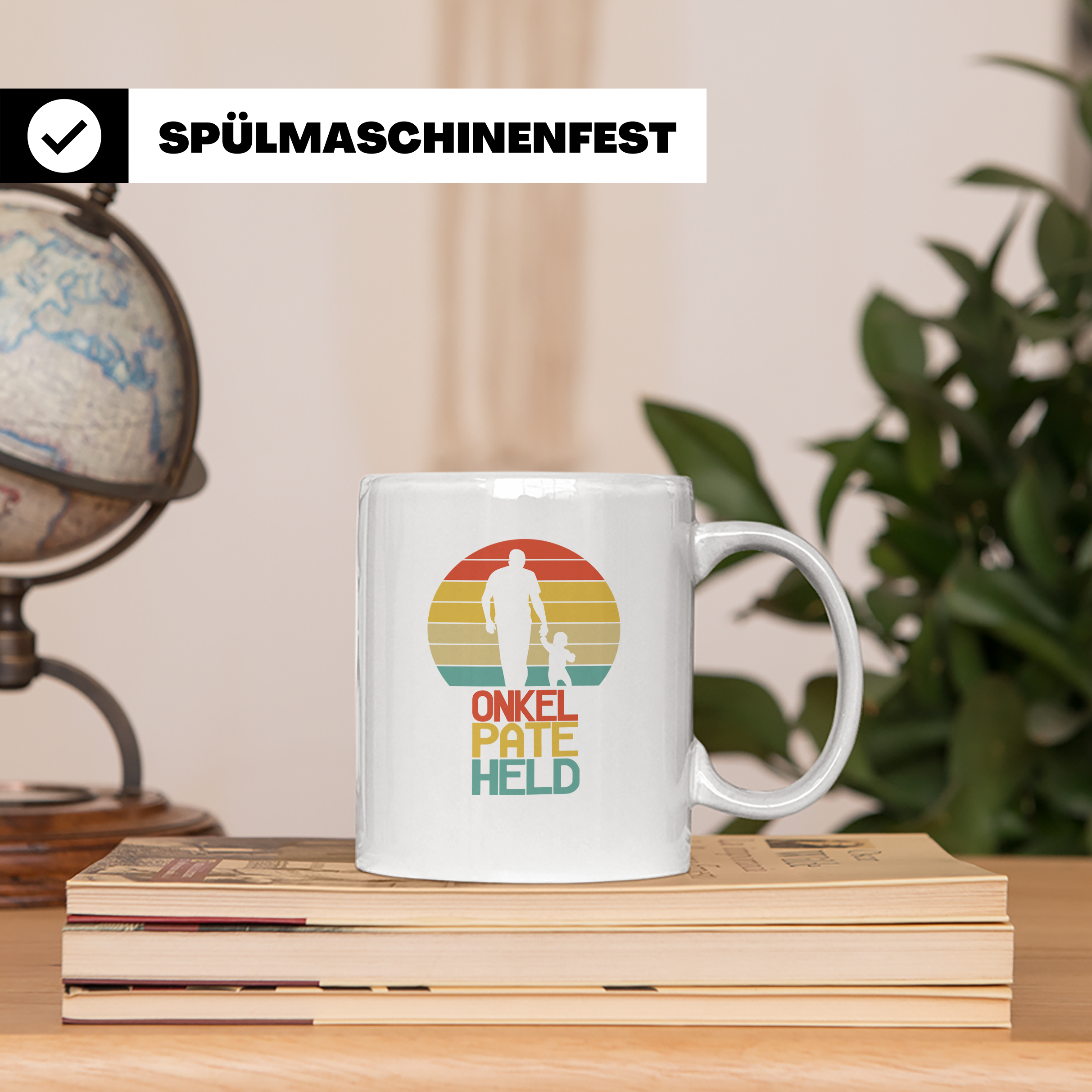 Onkel Pate Held Tasse, Geschenk für Patenonkel & Taufpate vo – Weiß [farbe:weiß]