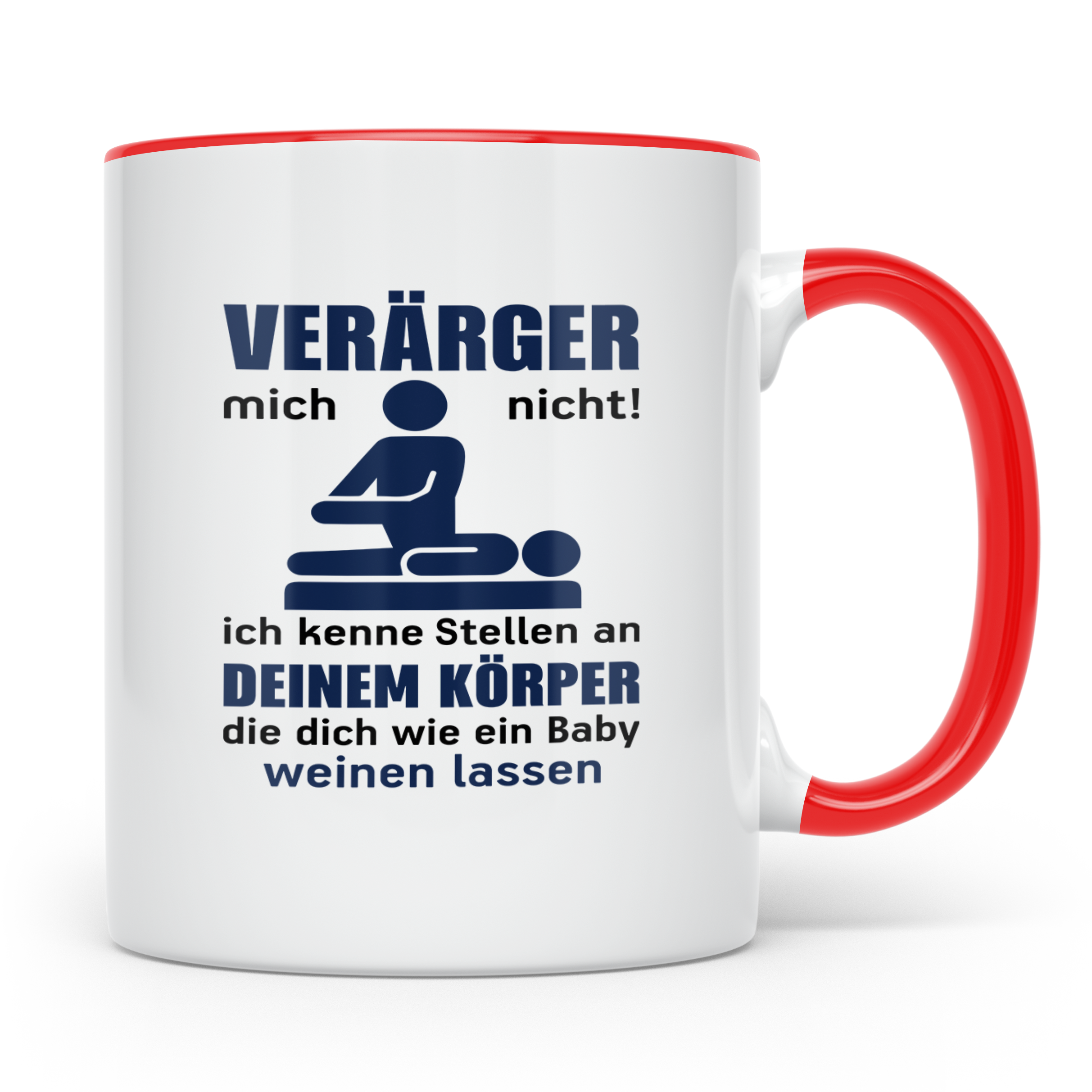Physiotherapeut Tasse mit Spruch Verärger mich nicht, Gesche – Rot [farbe:rot]