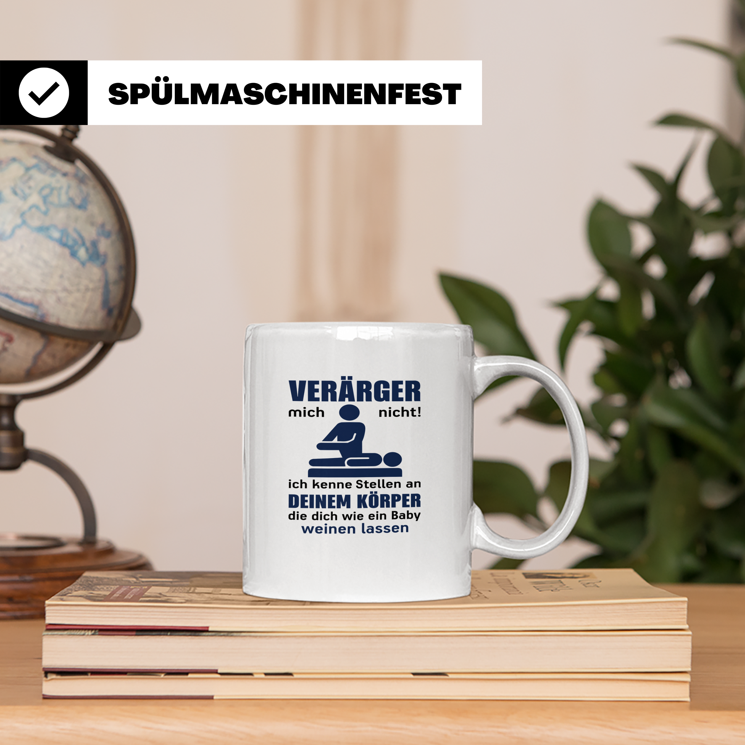 Physiotherapeut Tasse mit Spruch Verärger mich nicht, Gesche – Weiß [farbe:weiß]