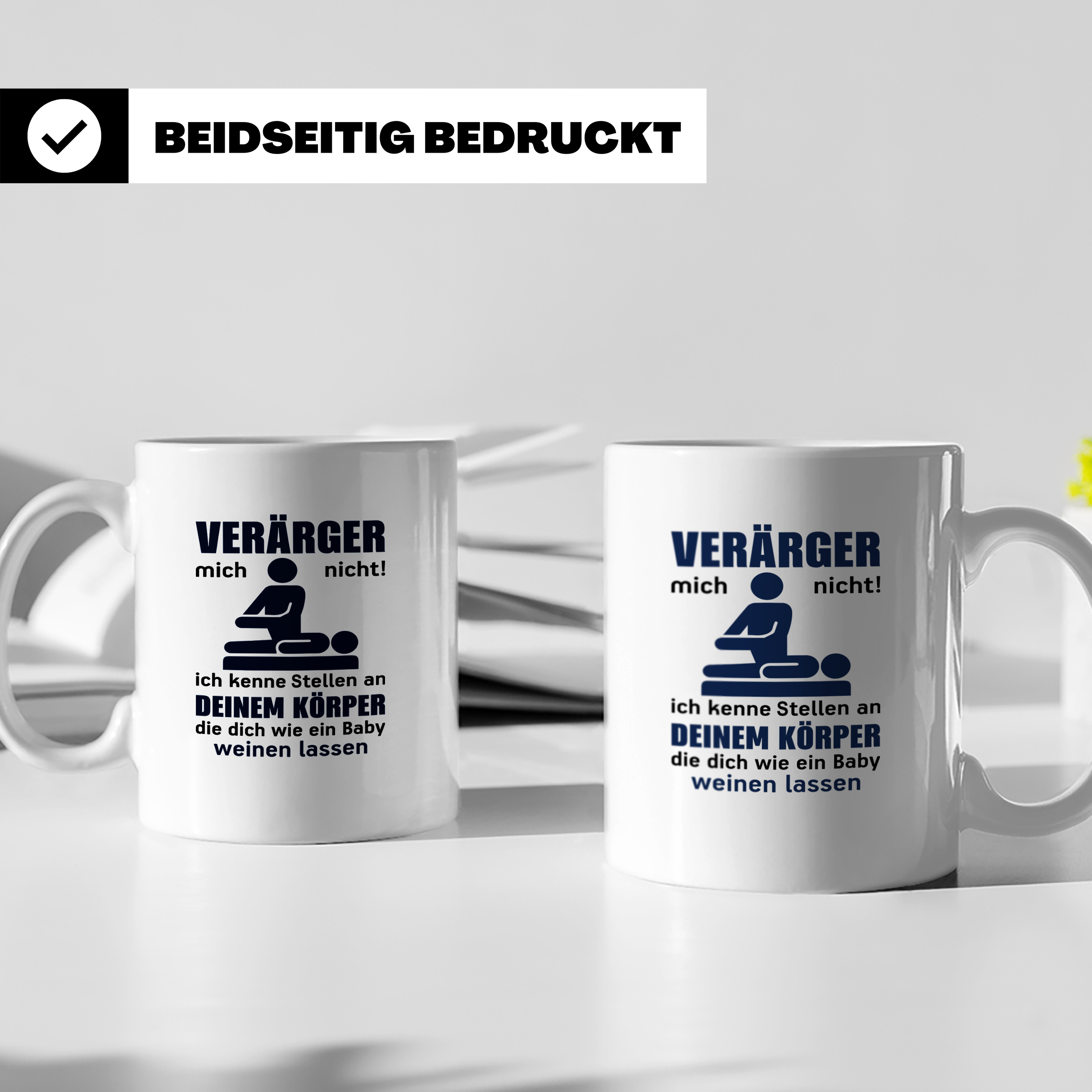 Physiotherapeut Tasse mit Spruch Verärger mich nicht, Gesche – Weiß [farbe:weiß]