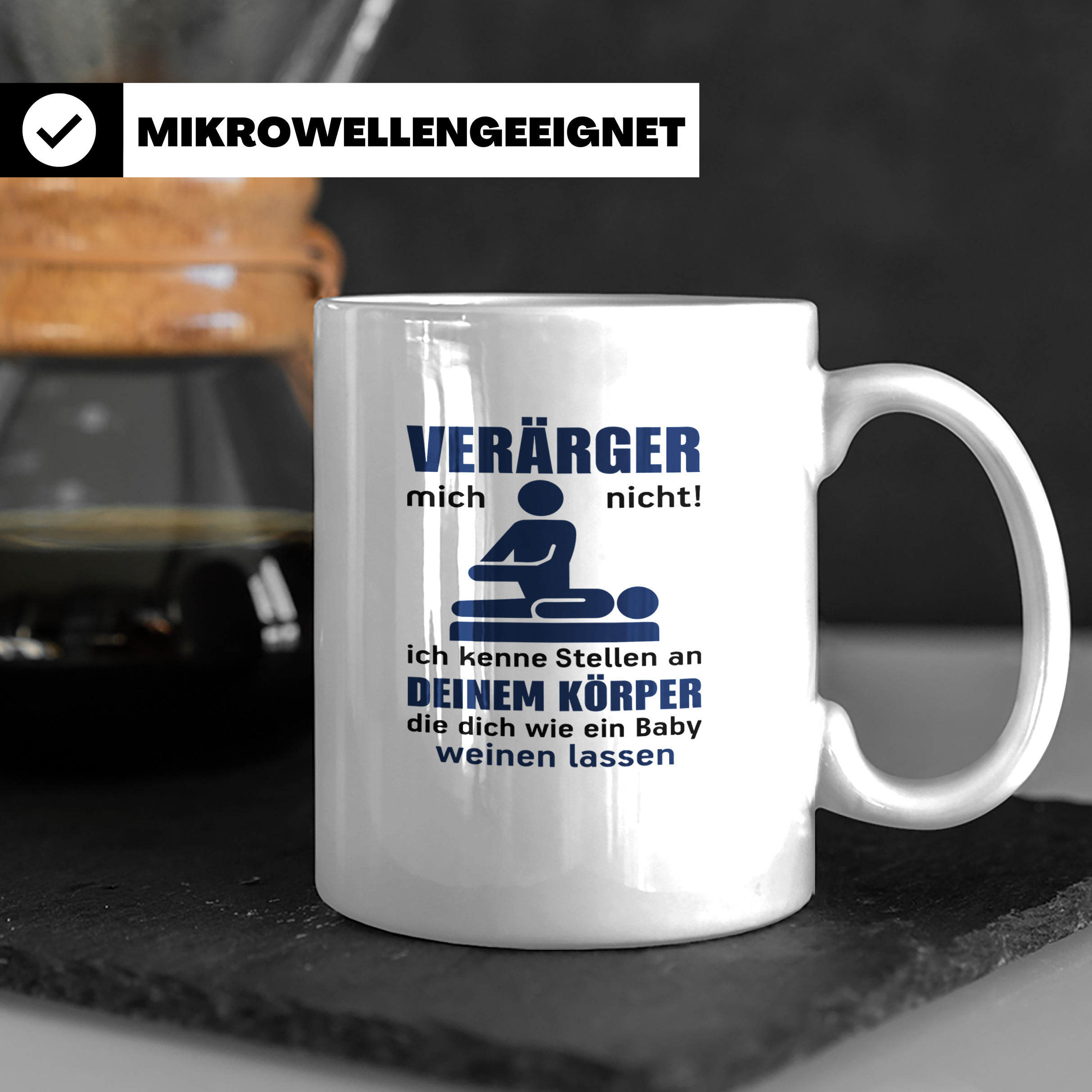 Physiotherapeut Tasse mit Spruch Verärger mich nicht, Gesche – Weiß [farbe:weiß]