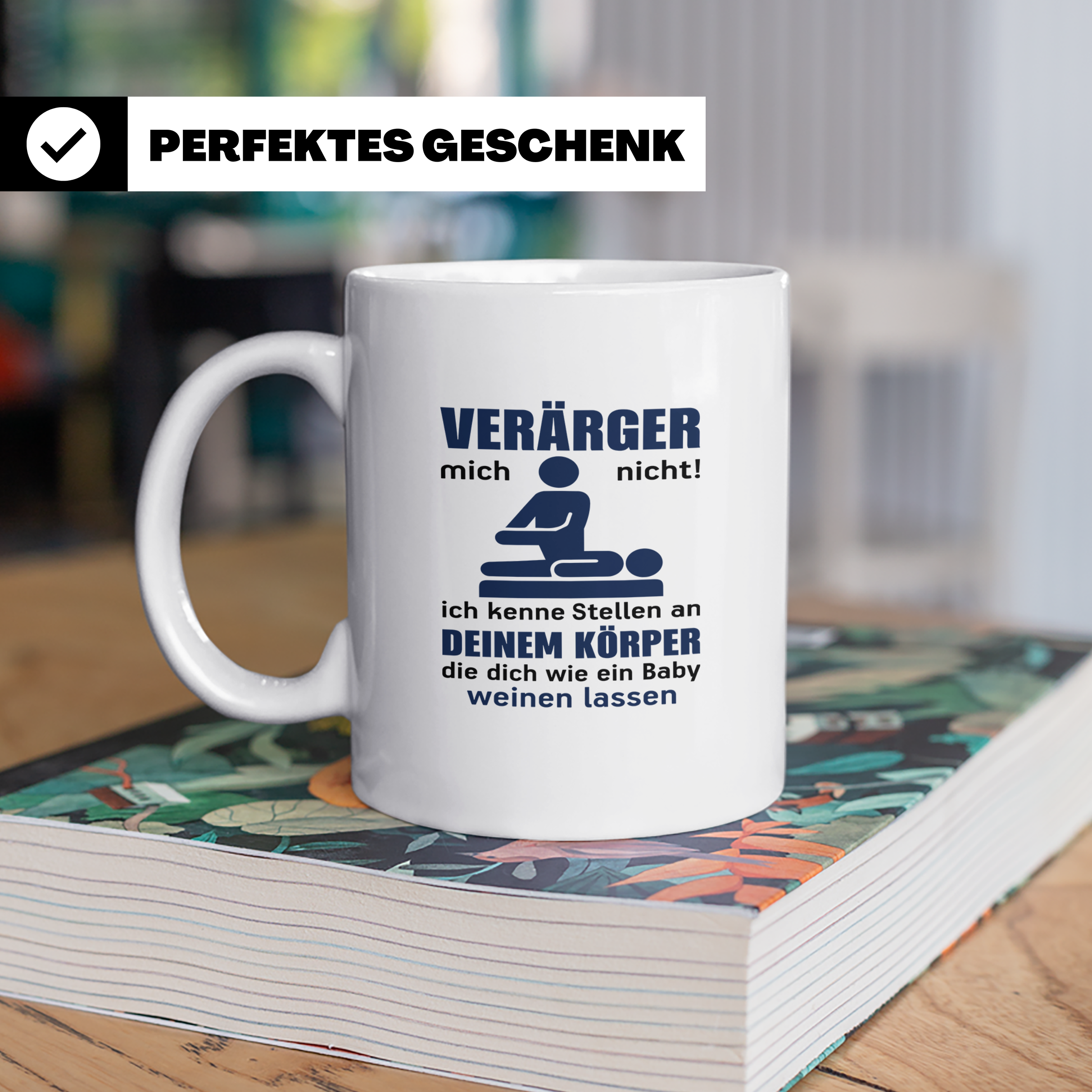 Physiotherapeut Tasse mit Spruch Verärger mich nicht, Gesche – Weiß [farbe:weiß]