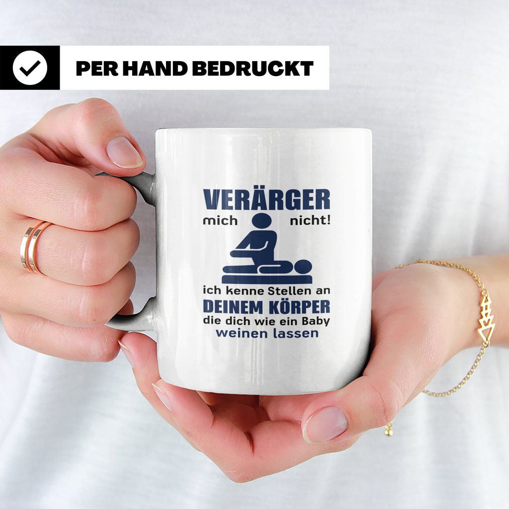 Physiotherapeut Tasse mit Spruch Verärger mich nicht, Gesche – Weiß [farbe:weiß]