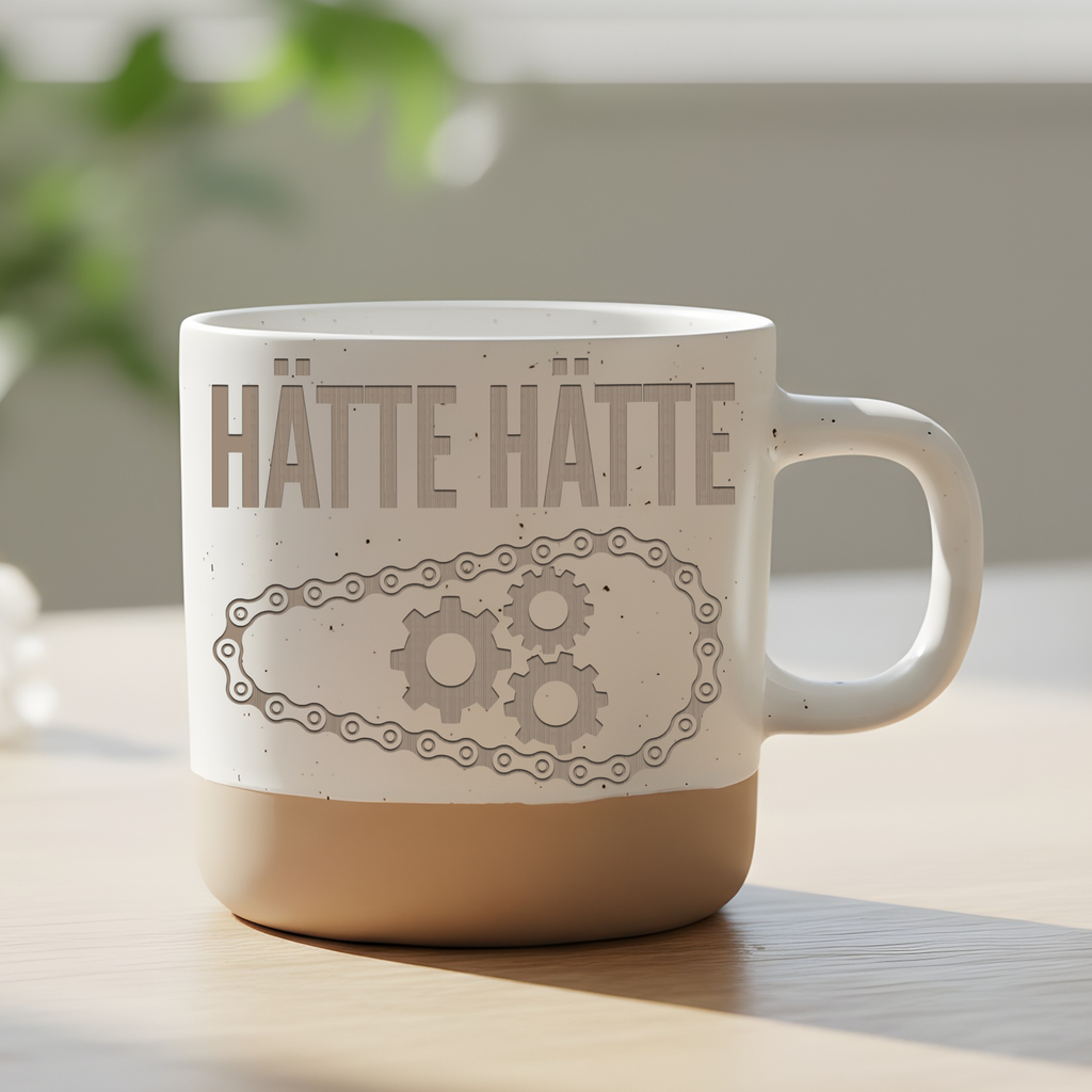 Lustige Fahrrad Tasse Hätte Hätte Fahrradkette Geschenk für Radfahrer  – Bild 6