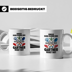 Gärtner Tasse mit Spruch Ihre Majestät regelt das | Geschenk – Weiß [farbe:weiß]