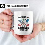 Gärtner Tasse mit Spruch Ihre Majestät regelt das | Geschenk – Weiß [farbe:weiß]
