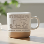 Lustige Schwein Tasse It's Spelled Pig Not Bacon Veganer Kaffeebecher  – Bild 6