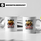 E-Bike Tasse mit Spruch Lächeln statt Hecheln, lustiges Gesc – Weiß [farbe:weiß]