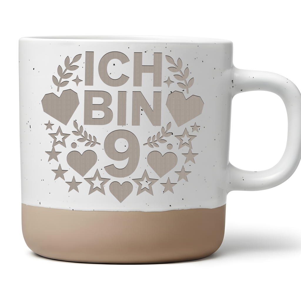 Ich bin 9 Tasse 9 Geburtstag Geschenk Kind Kaffeebecher Mädchen Junge  – Bild 1