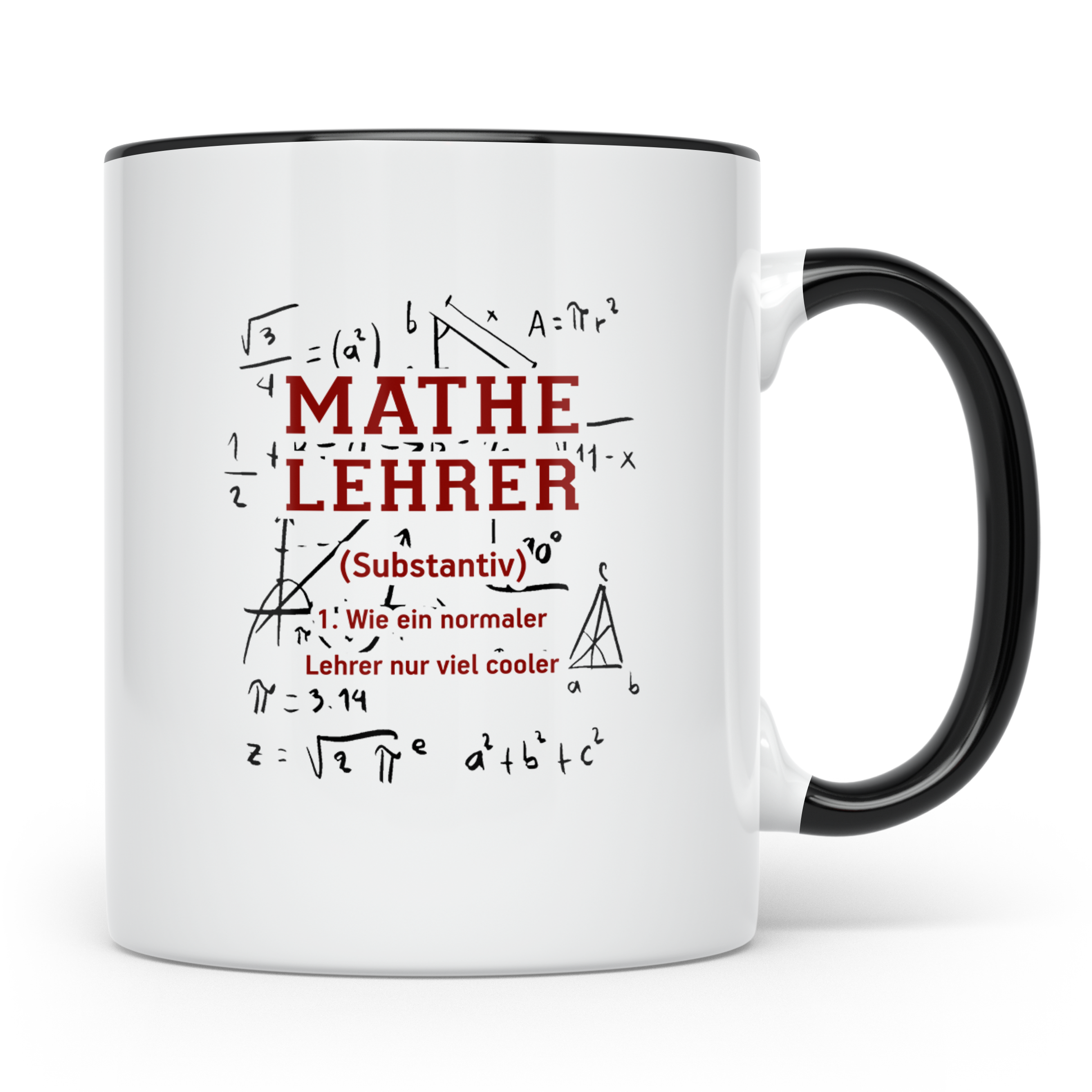 Mathelehrer Tasse Spruch Cooler Lehrer Geschenk für Mathemat – Schwarz [farbe:schwarz]