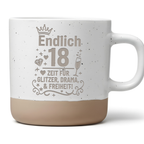 Endlich 18 Tasse Geschenk Mädchen 18 Geburtstag Frauen Kaffeebecher Vo – Bild 1