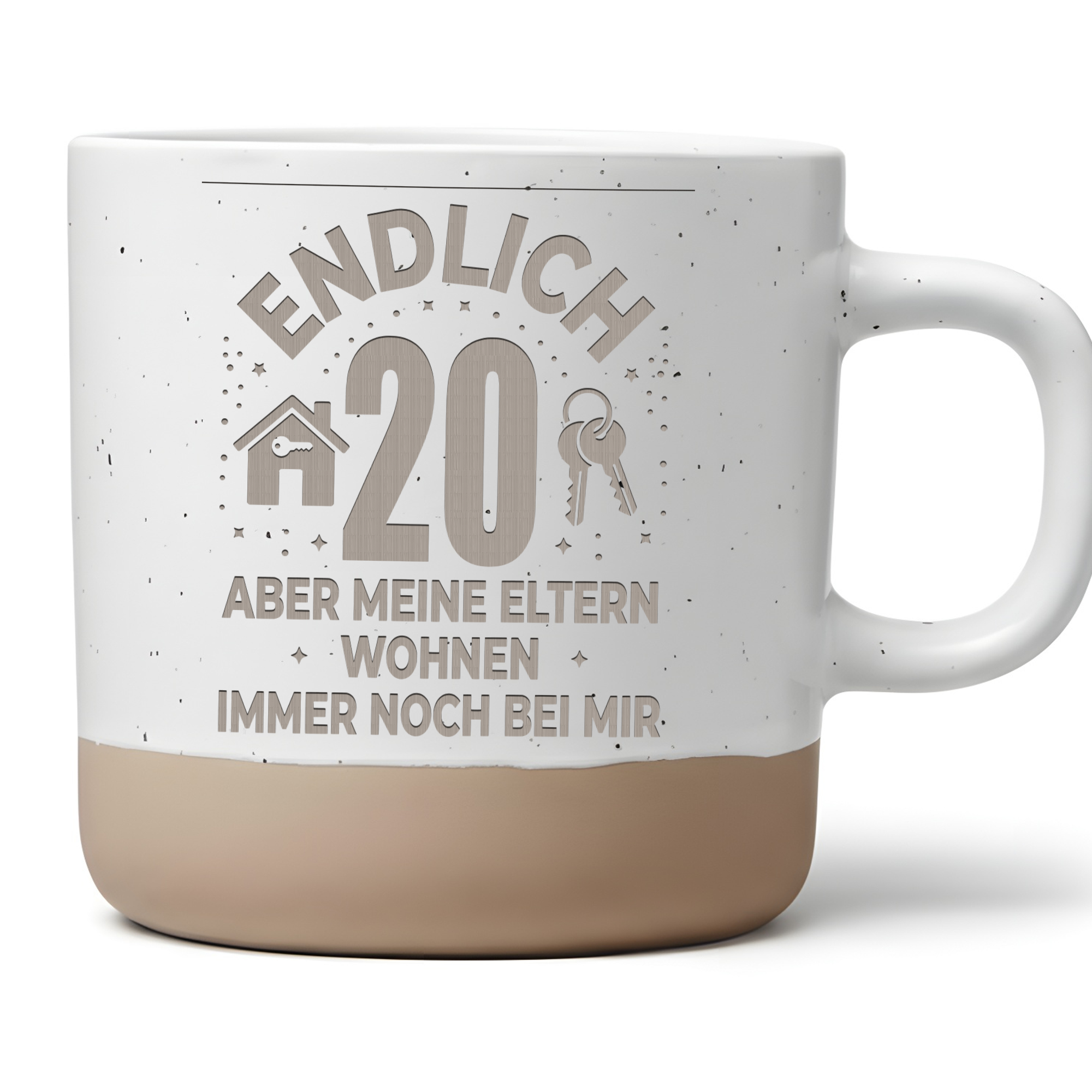 Endlich 20 Tasse Geschenk 20 Geburtstag Frauen Männer Kaffeebecher Elt – Bild 1