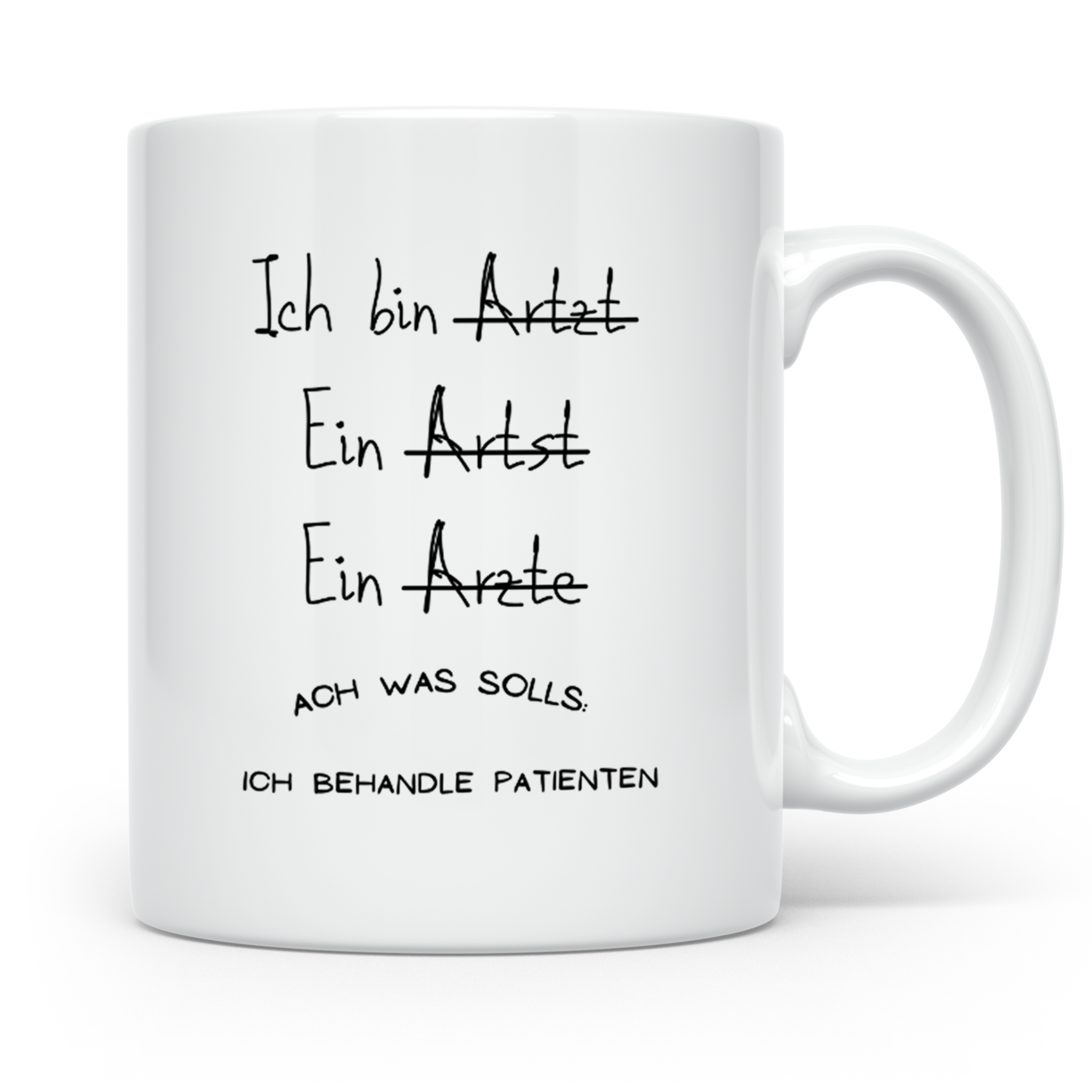 Arzt Tasse Lustiger Spruch Rechtschreibung Kaffeebecher für  – Weiß [farbe:weiß]