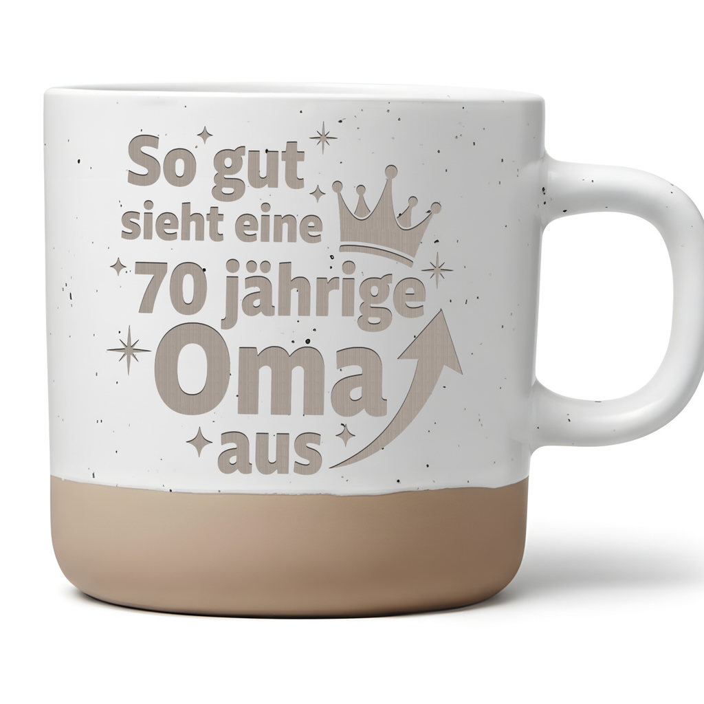 70 Geburtstag Oma Tasse So gut sieht eine 70 jährige Oma aus Geschenk  – Bild 1