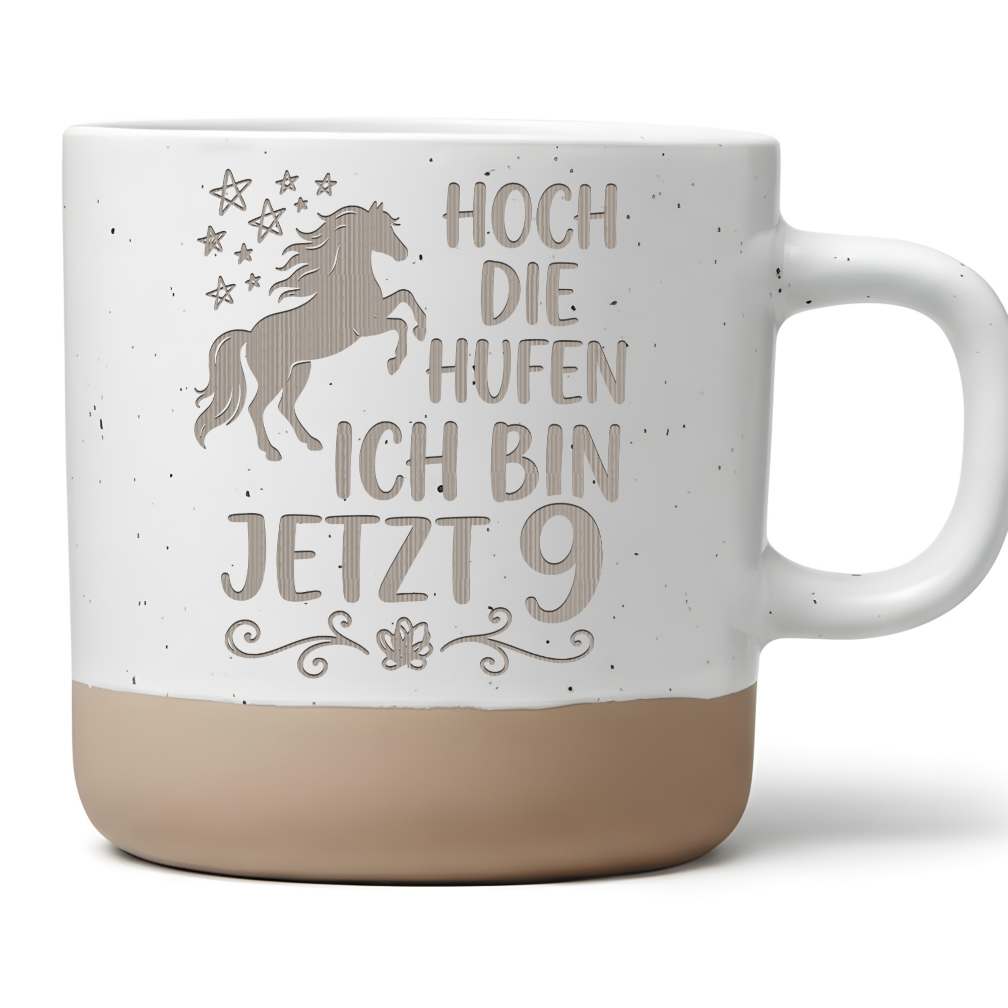 Pferde Tasse 9 Geburtstag Hoch die Hufen ich bin jetzt 9 Geschenk Mädc – Bild 1