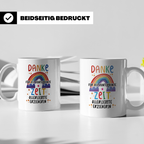 Erzieherin Tasse Danke für die kunterbunte Zeit Regenbogen G – Weiß [farbe:weiß]