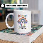 Erzieherin Tasse Danke für die kunterbunte Zeit Regenbogen G – Weiß [farbe:weiß]