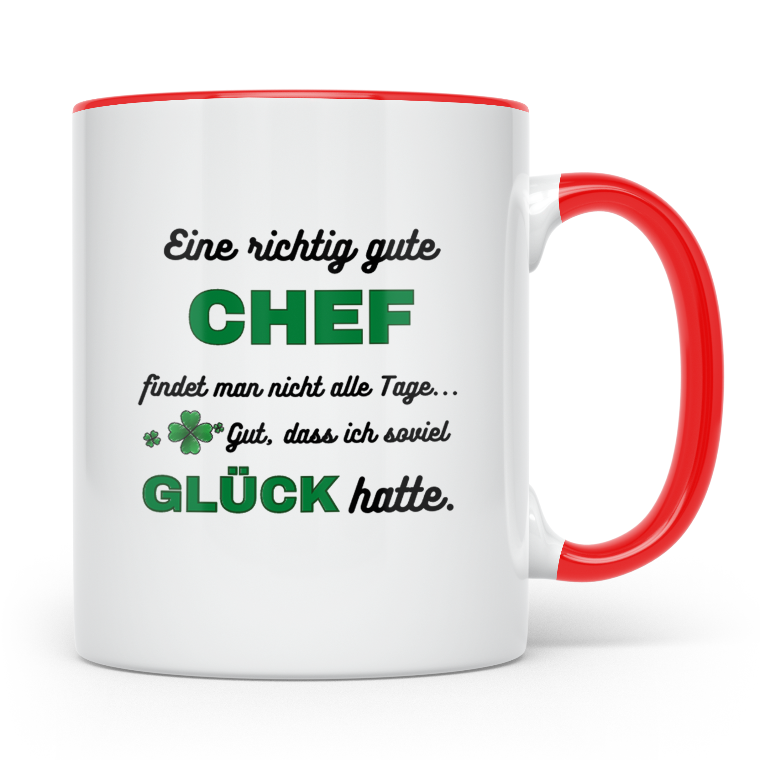 Bester Chef Tasse mit Spruch Dankeschön Geschenk für Vorgese – Rot [farbe:rot]