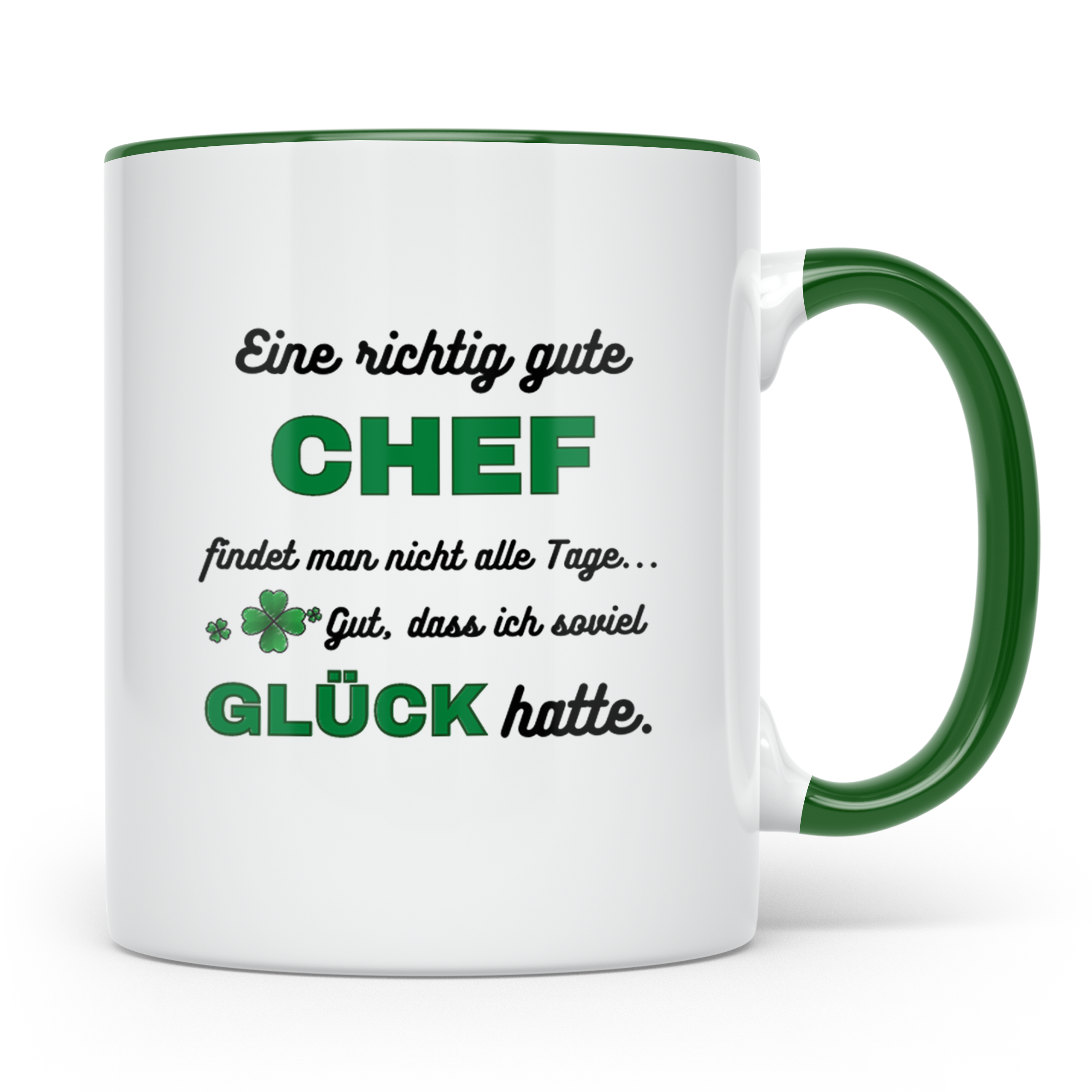 Bester Chef Tasse mit Spruch Dankeschön Geschenk für Vorgese – Grün [farbe:grün]