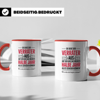 Jobwechsel Tasse - So sieht der Verräter aus - Abschiedsgeschenk Kollegen, Neue Arbeitsstelle, Büro, Halbes Jahr alles schieben