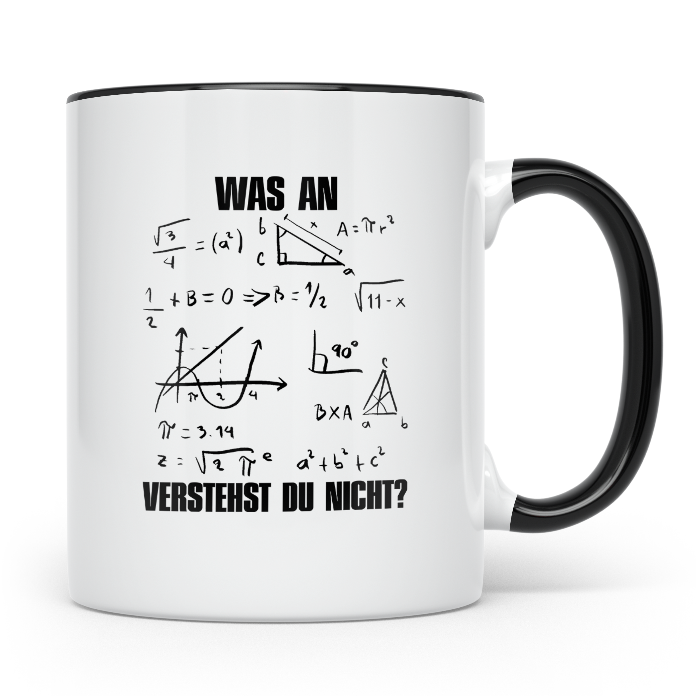 Mathe Tasse Was verstehst du nicht? Lustiger Spruch für Math – Schwarz [farbe:schwarz]
