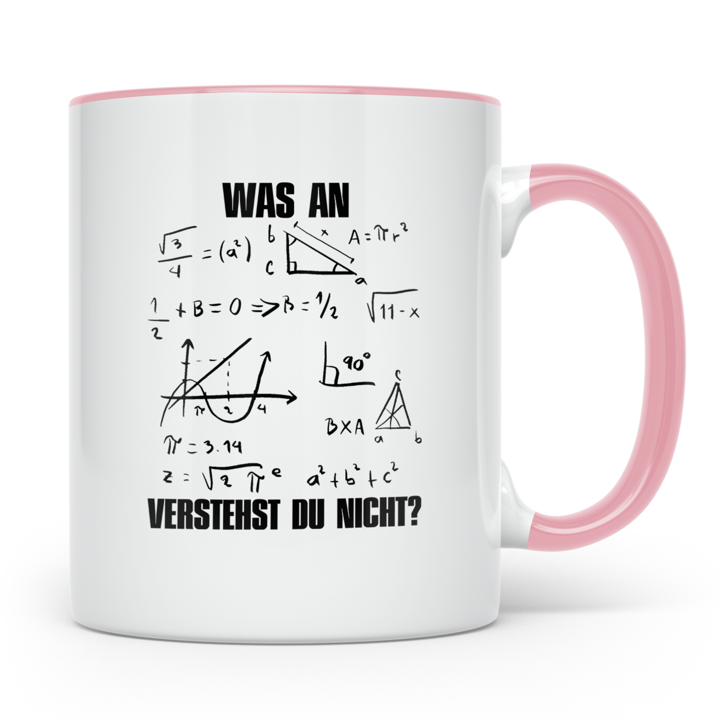 Mathe Tasse Was verstehst du nicht? Lustiger Spruch für Math – Rosa [farbe:rosa]