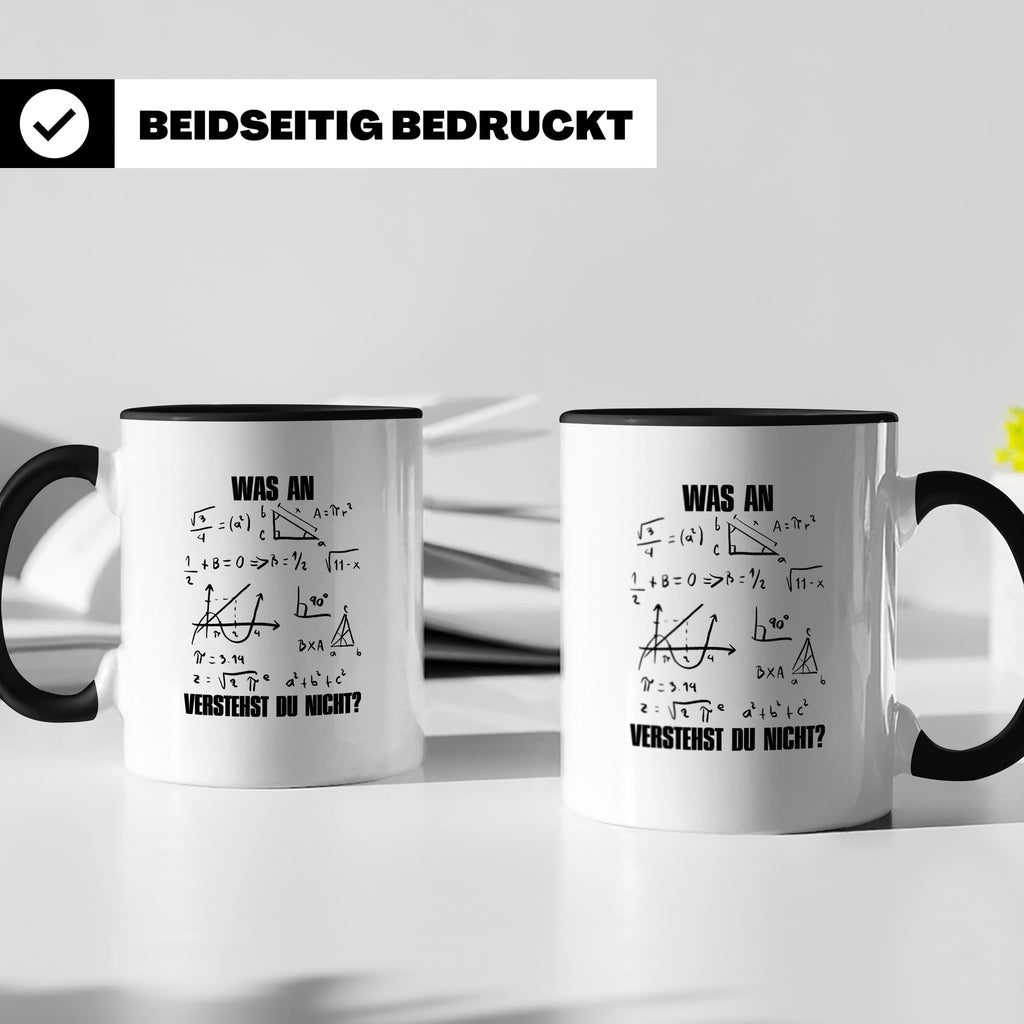 Mathe Tasse Was verstehst du nicht? Lustiger Spruch für Math – Schwarz [farbe:schwarz]