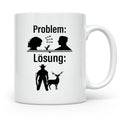 Jäger Tasse Problem Lösung lustiger Spruch Jagdgeschenk für  – Weiß [farbe:weiß]