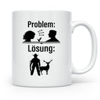 Jäger Tasse Problem Lösung lustiger Spruch Jagdgeschenk für  – Weiß [farbe:weiß]
