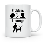Jäger Tasse Problem Lösung lustiger Spruch Jagdgeschenk für  – Weiß [farbe:weiß]