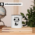 Jäger Tasse Problem Lösung lustiger Spruch Jagdgeschenk für  – Schwarz [farbe:schwarz]