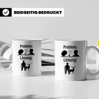 Jäger Tasse Problem Lösung lustiger Spruch Jagdgeschenk für  – Weiß [farbe:weiß]
