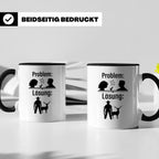 Jäger Tasse Problem Lösung lustiger Spruch Jagdgeschenk für  – Schwarz [farbe:schwarz]