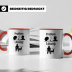 Jäger Tasse Problem Lösung lustiger Spruch Jagdgeschenk für  – Rot [farbe:rot]