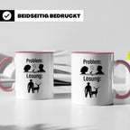 Jäger Tasse Problem Lösung lustiger Spruch Jagdgeschenk für  – Rosa [farbe:rosa]