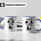 Jäger Tasse Problem Lösung lustiger Spruch Jagdgeschenk für  – Blau [farbe:blau]