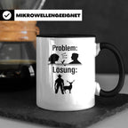 Jäger Tasse Problem Lösung lustiger Spruch Jagdgeschenk für  – Schwarz [farbe:schwarz]