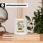 Baggerfahrer Tasse mit Spruch Bagger fahren nur die Besten,  – Weiß [farbe:weiß]