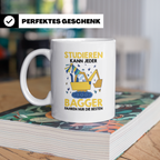 Baggerfahrer Tasse mit Spruch Bagger fahren nur die Besten,  – Weiß [farbe:weiß]