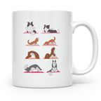 Hund Yoga Tasse lustig mit Doga Motiv für Yogis & Hundeliebh – Weiß [farbe:weiß]