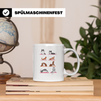 Hund Yoga Tasse lustig mit Doga Motiv für Yogis & Hundeliebh – Weiß [farbe:weiß]