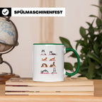 Hund Yoga Tasse lustig mit Doga Motiv für Yogis & Hundeliebh – Grün [farbe:grün]