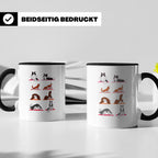 Hund Yoga Tasse lustig mit Doga Motiv für Yogis & Hundeliebh – Schwarz [farbe:schwarz]