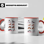 Hund Yoga Tasse lustig mit Doga Motiv für Yogis & Hundeliebh – Rot [farbe:rot]